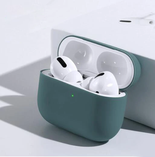 GREEN Для AirPods Airpod Pro чехол силиконовый чехол для Air Pod Pro Funda Coque чехол для Apple Airpods Pro Поддержка беспроводной зарядки - Цвет: GREEN