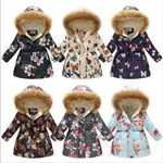 Girls Christmas Costume Jacket Printed Thick Kids Outerwear Clothing Autumn Winter Hooded Coats Children Hoodie For 3-10 Years