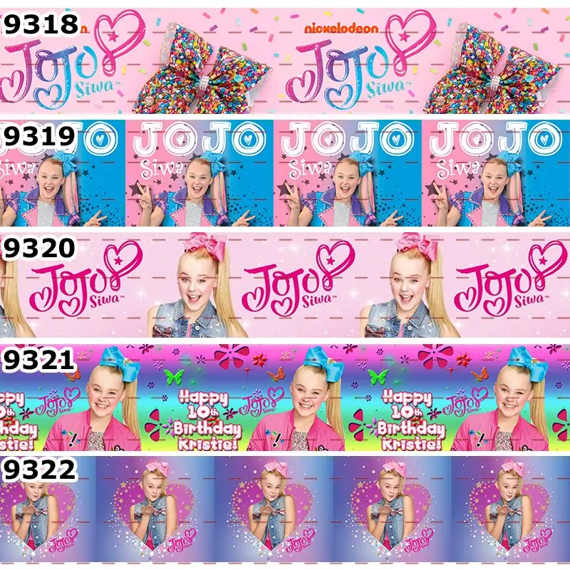 10 ярдов Различные размеры фантастический бант в стиле Jojo Siwa печатная корсажная