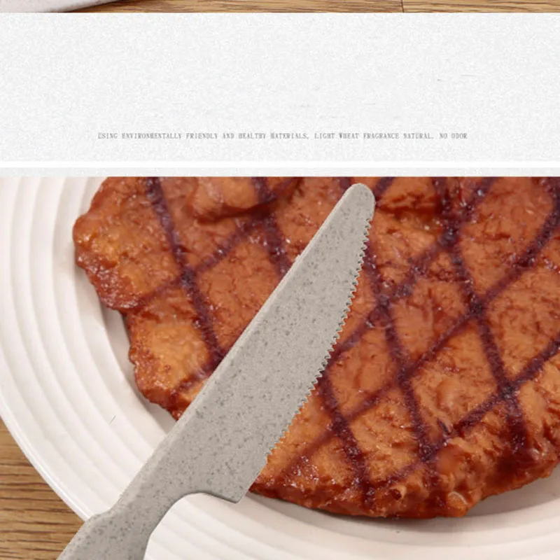 

3Pcs/Set Portable Cutlery Box Travel CutleryJapan Style Wheat Straw Knife Fork Spoon Student Dinnerware Sets Kitchen Tableware