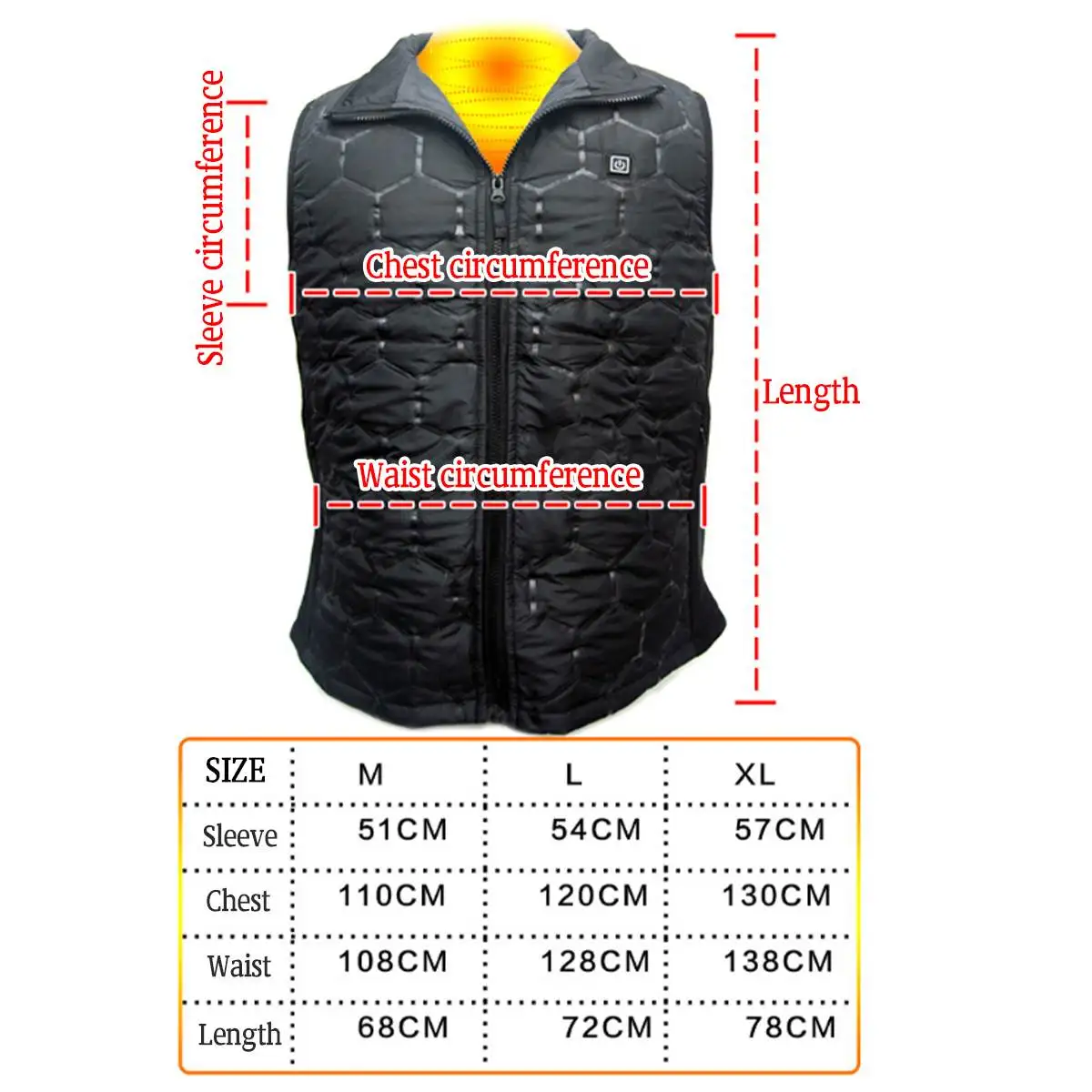 

Electric Heated Vest Jacket New Usb Heating Jacket Ultra-thin Warm Winter Clothes Men Women Thermal Ski Outdoor Sleeveless Vest