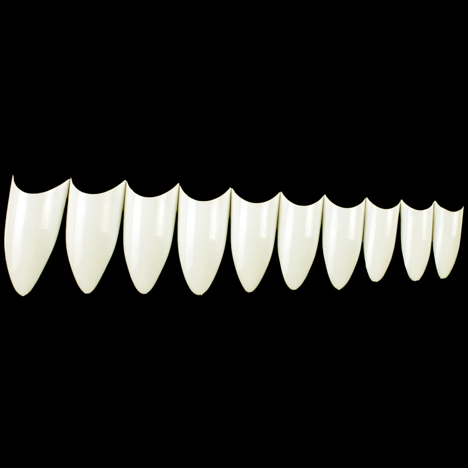 500 шт./лот натуральные белые накладные ногти на шпильке Французский акриловый УФ