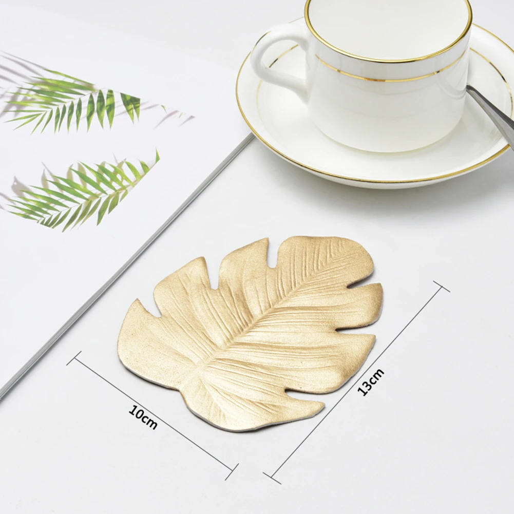Коврик для кухонного стола имитация пальмы золотой лист ПВХ коврик декоративные