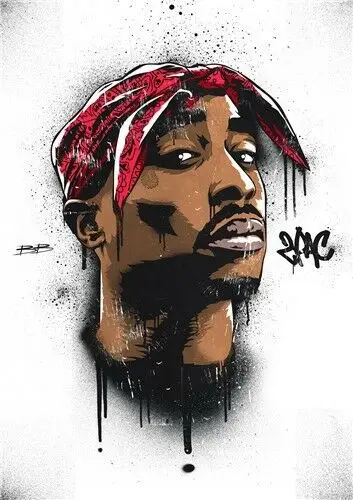 Плакат Tupac 2pac закрытые глаза Искусство Шелковый плакат настенная живопись 24x36