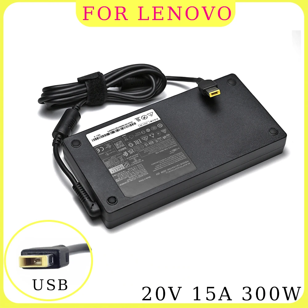 

300W ADL300SDC3A 20V 15A AC Adapter For Lenovo ThinkPad R9000P 9000K Y9000K Y9000X Laptop Charger Power Supply