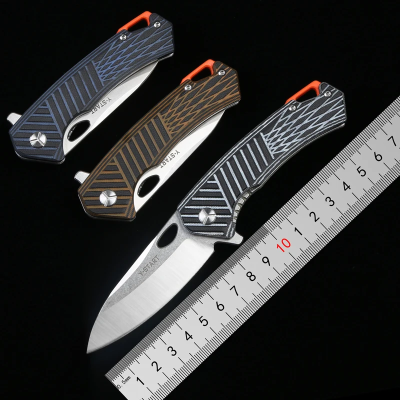 

Y-START LK5026 Flipper Folding Knife Ball Bearing Washer 14C28N Satin Blade G10 Handle Outdoor Camping Hunting Pocket EDC Tools