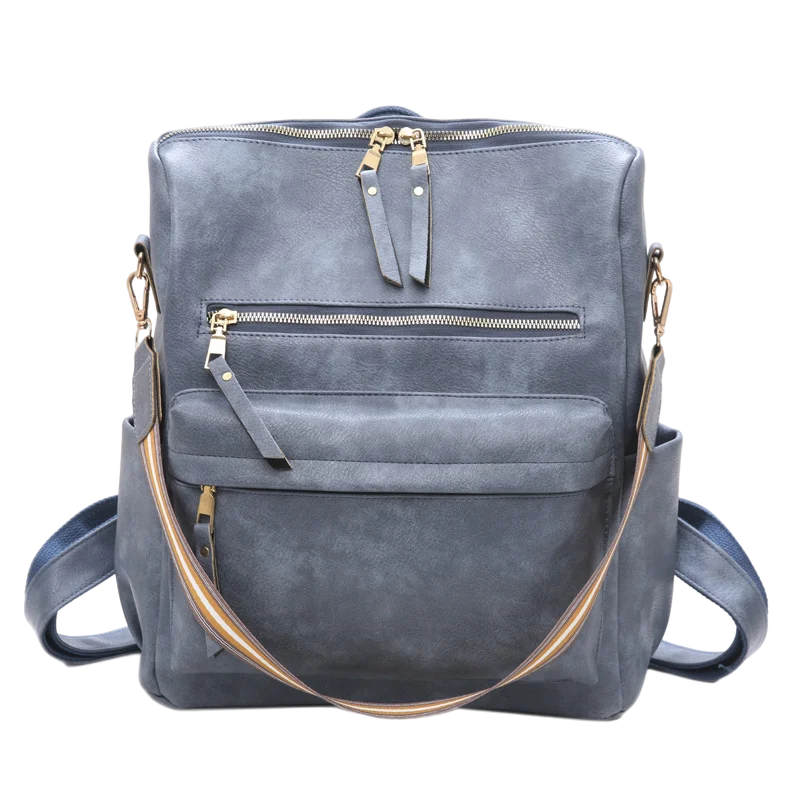 

Axzspdy band large capacity leather backpack fashion women's shoulder bag casual travel outdoor female bag girls school bags