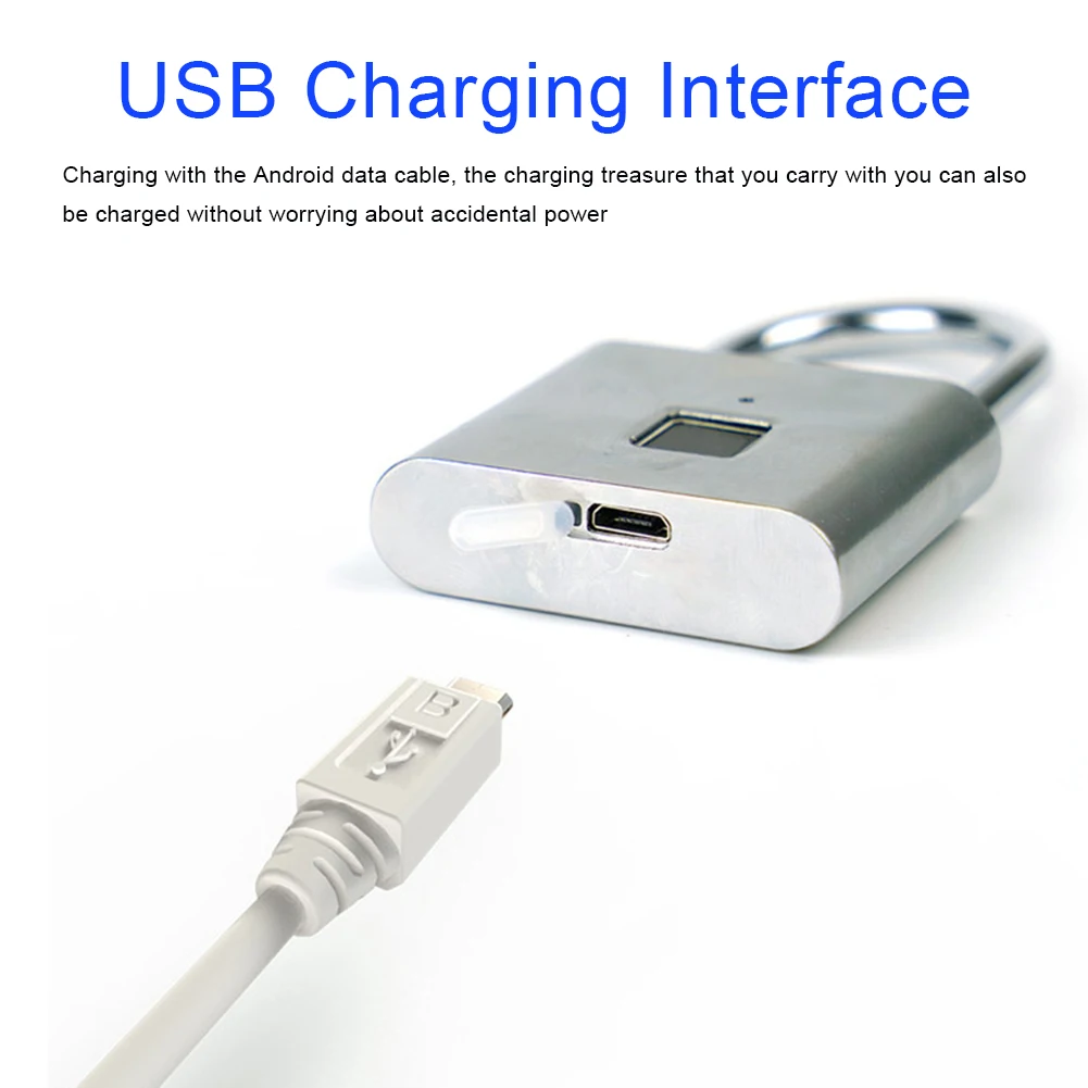 

Intelligent Security Fingerprint Household Door Lock Smart Padlock Zinc Alloy Metal Small Anti-theft Self-developed Chips