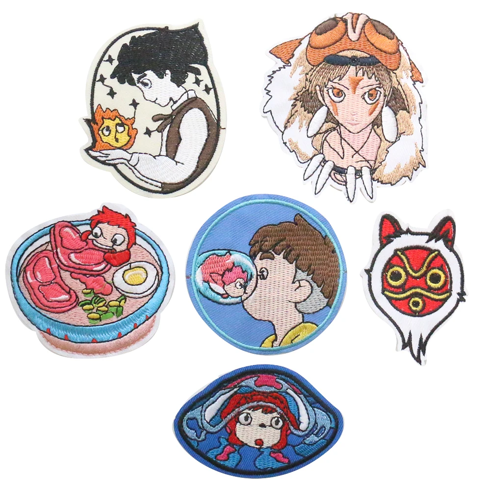 2 шт. пластырь с золотой рыбкой на скале Мультяшные аниме Воющий движущийся замок