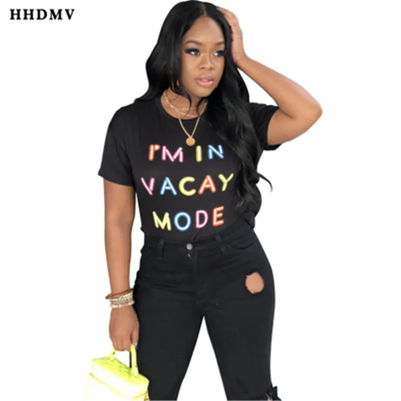 Модный Топ HHDMV FSX113 в стиле хип-хоп с коротким рукавом и круглым вырезом топ