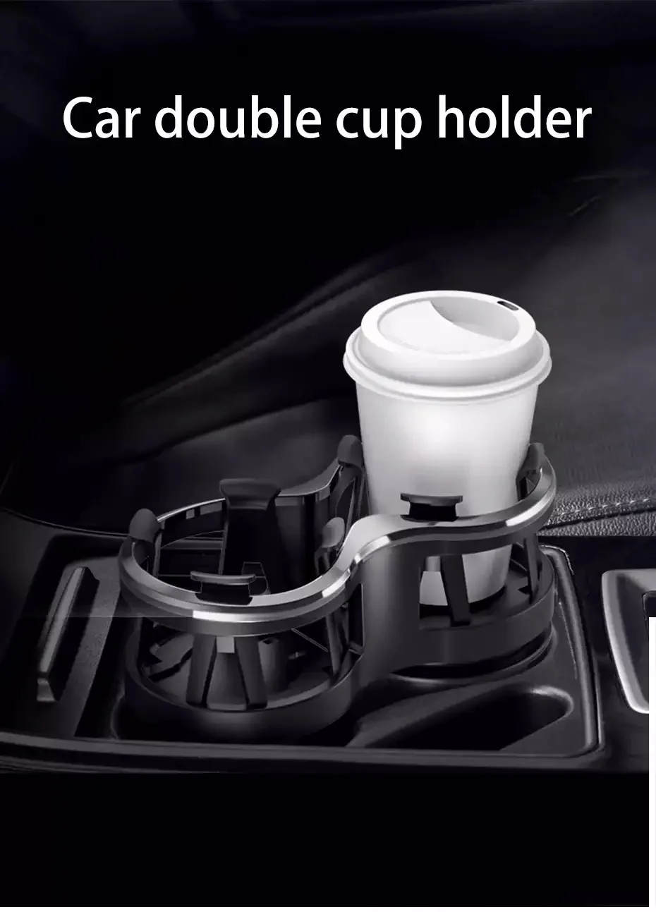 

Car Drink Holder Dual Cups Holder Beverage Cup Stand Two Cup Holder Drink Bottle Mount Stand Portable Car Bottle Holder