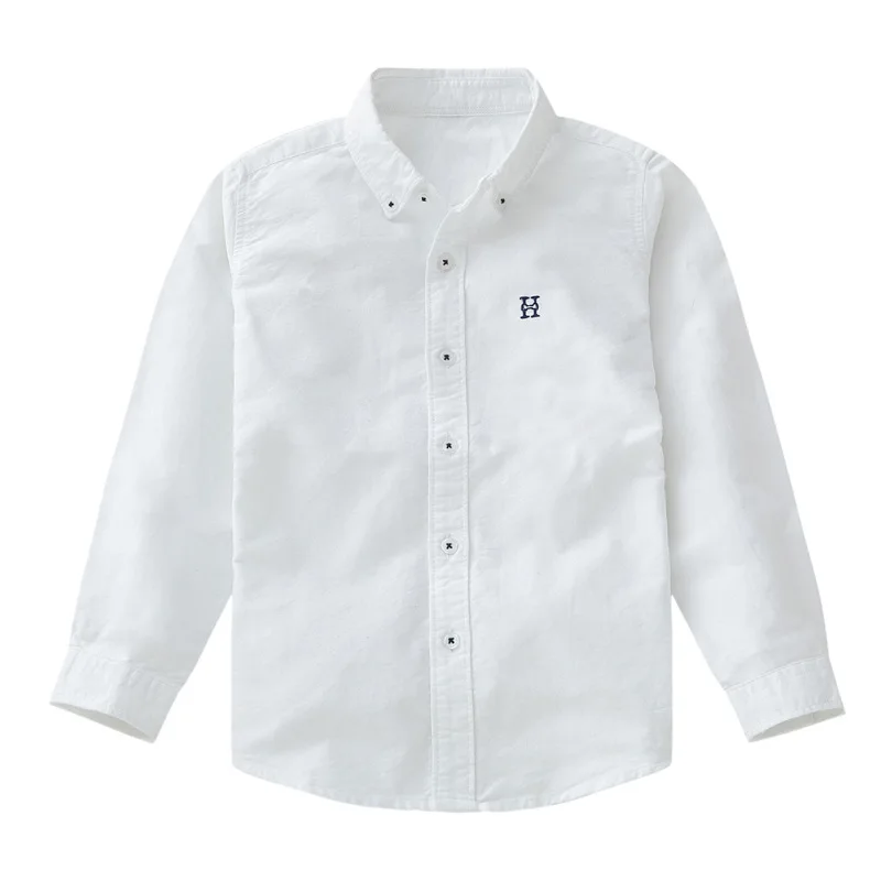 Новинка весны 2020 белые рубашки для больших мальчиков хлопковые модные свадебные