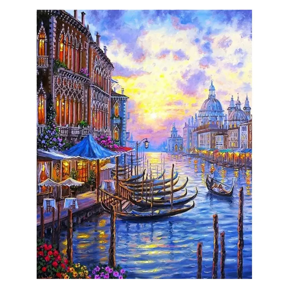 

ZS308 Venice Series Round Diamond Painting Full Diamond Magical Cube Resin Diamond Painting For Handmade Lovers