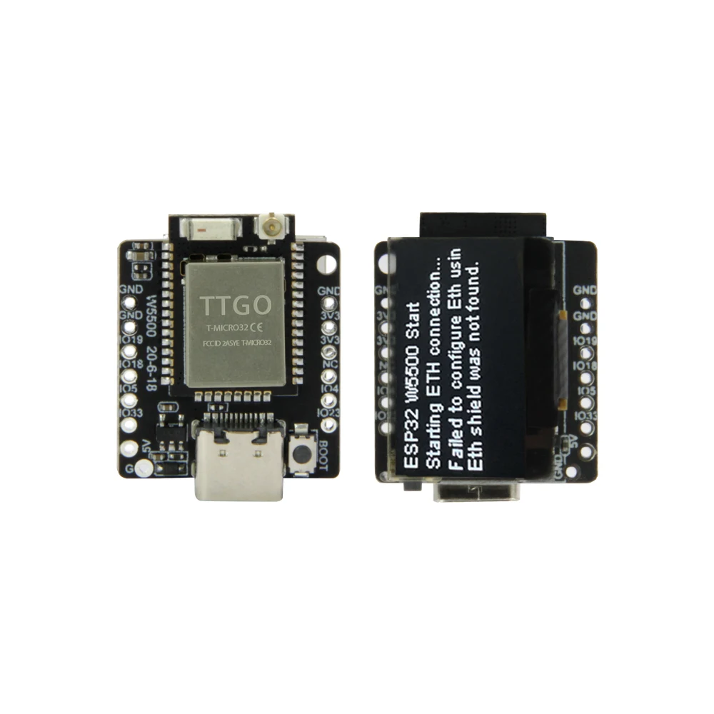 

LILYGO® TTGO T-Lite W5500 ESP32 Main Chip SSD1306 0.96 Inch Oled Type-C USB Programming Development Board
