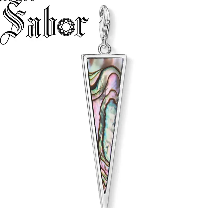 Очаровательная подвеска треугольник с красочной ракушкой модные ювелирные