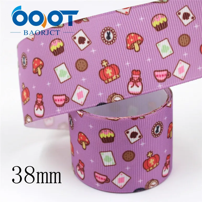 I-19809-1868 OOOT BAORJCT I-19809-1862, 38 мм 10 ярдов мультфильм термотрансферные печатные корсажные ленты, ленты ремесла, лук крышка DIY аксессуары - Цвет: I-19809-1868