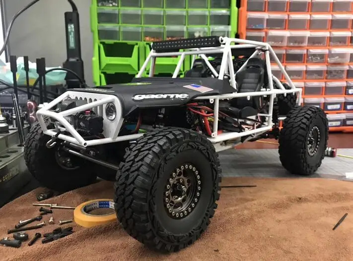 Тела Наборы металлическая рулонная клетка крышка двигателя 1/10 Масштаб RC Рок Cralwer