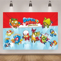 super zing lightning game theme party photo backdrop boys kids birthday family party background toys table decor poster