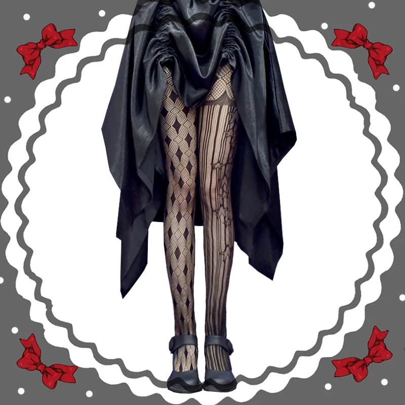 

Dark Lolita Diamond star hollowed-out striped clown retro girl tights