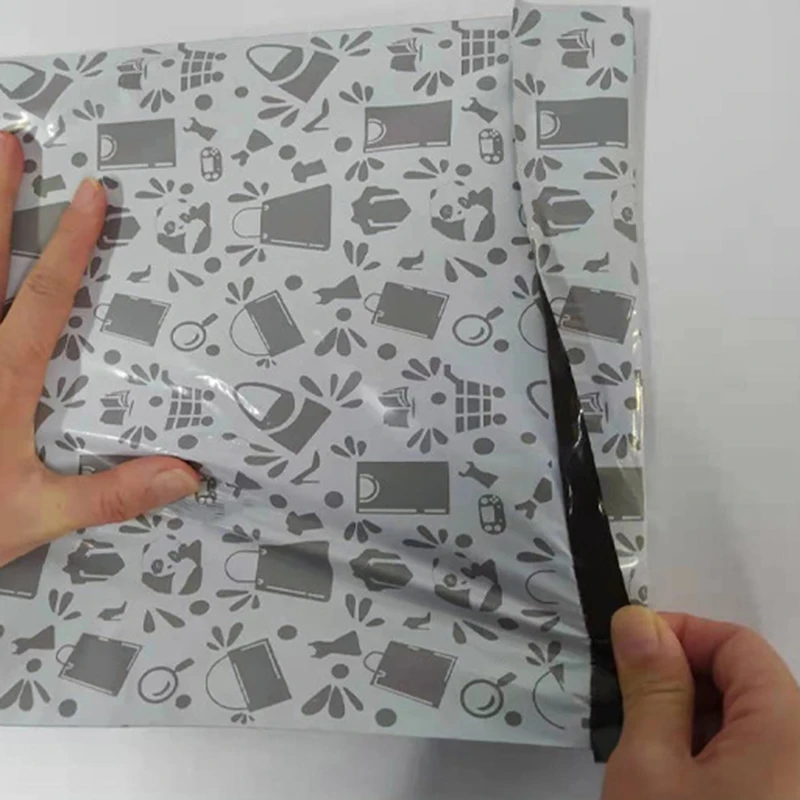 100Pcs Cute Panda Plastic Envelope Gray Courier Storage Bag Waterproof Packaging Express Bags 10x13 Inch Business Mailing |