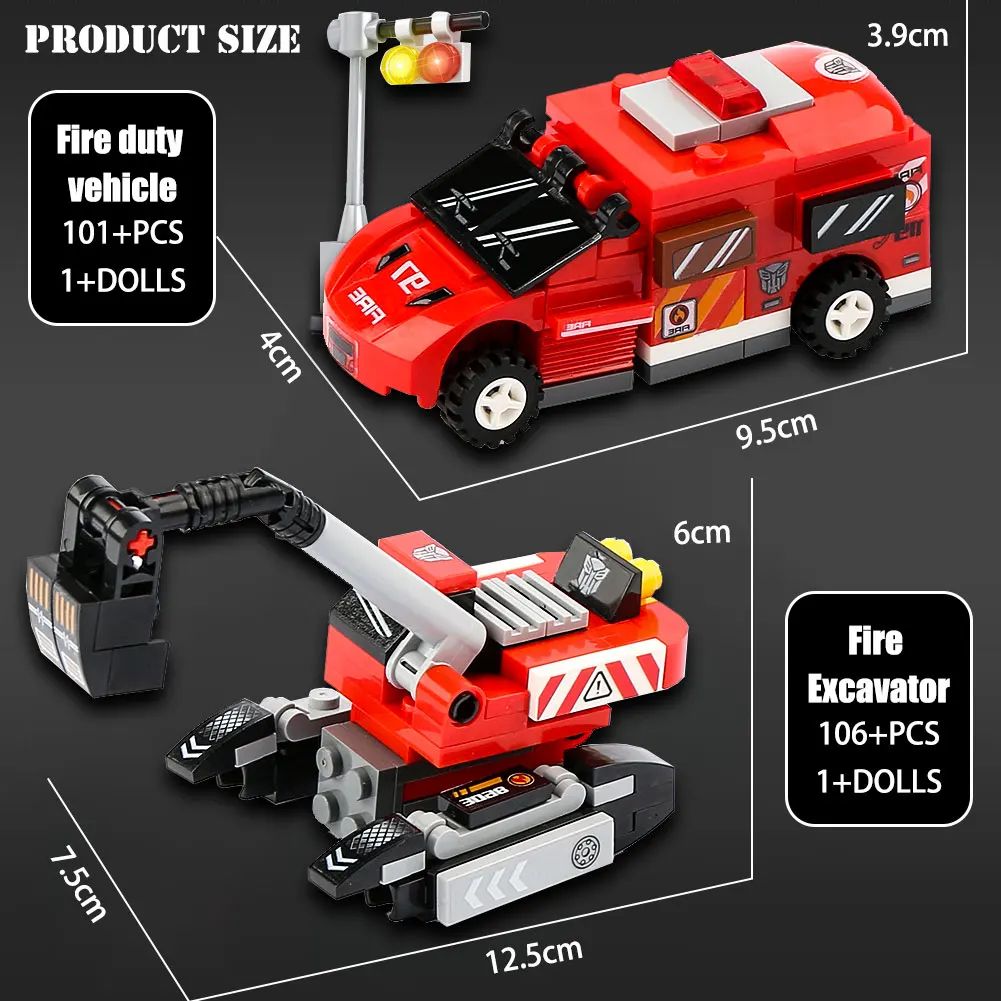 

BZDA 6 In 1Transformation Robot blocks Can Change Various Shapes, Car, Airplane, Submarine Model Children's Toy Building Blocks