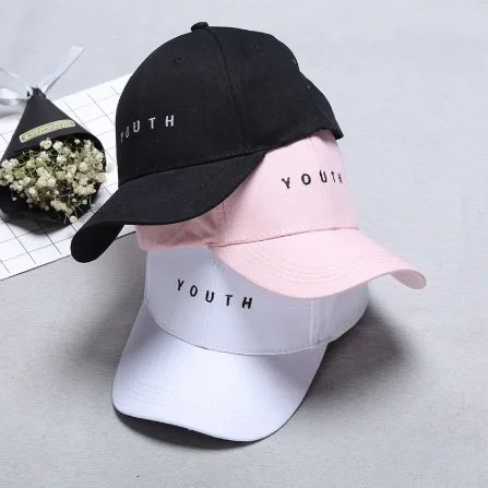 

Бейсболка унисекс с вышивкой, хлопковая кепка с надписью Youth, однотонная, от солнца, в стиле хип-хоп, для мужчин и женщин, лето