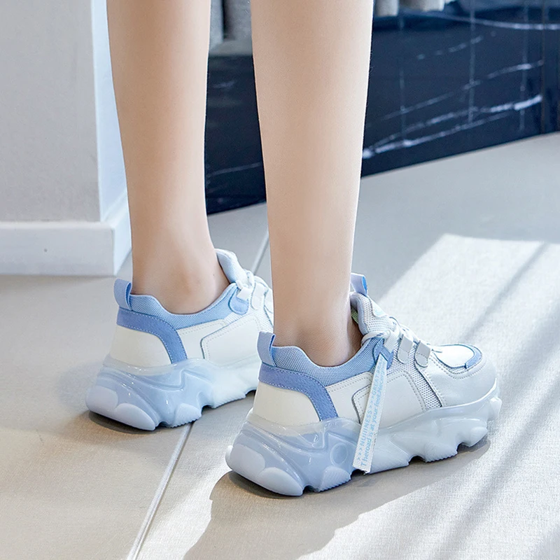 

Genuine Leather Chunky Sneakers Women Shoes Casual Sneaker Designer Shoes for Women Sneakers Platform Woman Fashion 2021 Baskets