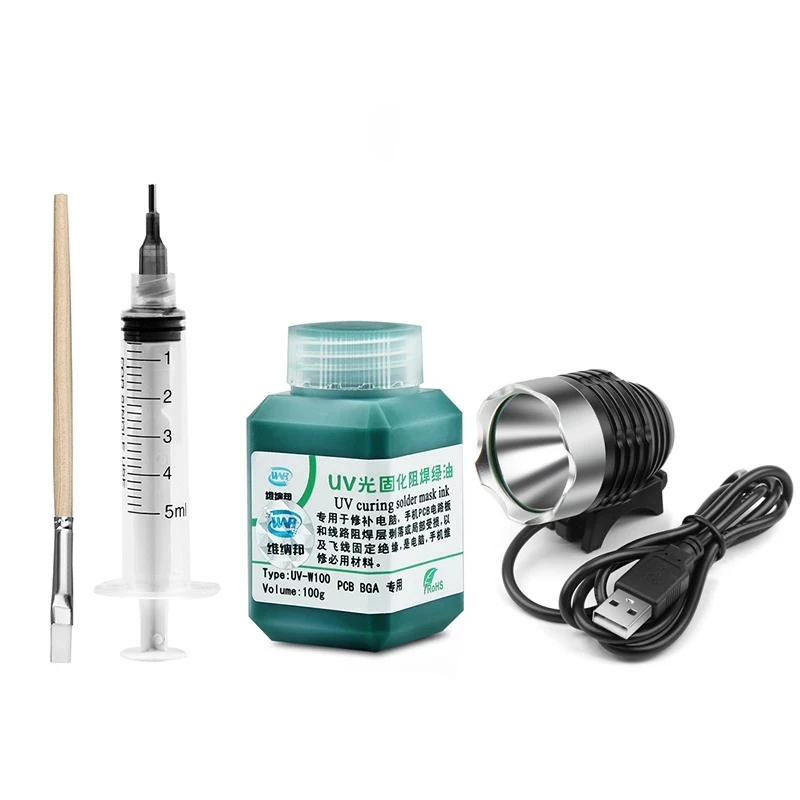 УФ-лампа для отверждения паяльная маска зеленая масляная краска предотвращает