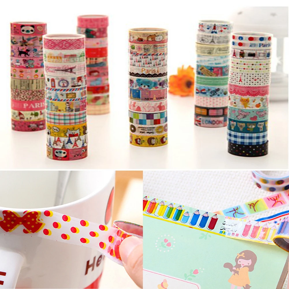 10 шт цветок лес мечта звездное небо красочная позолота васи лента DIY Скрапбукинг