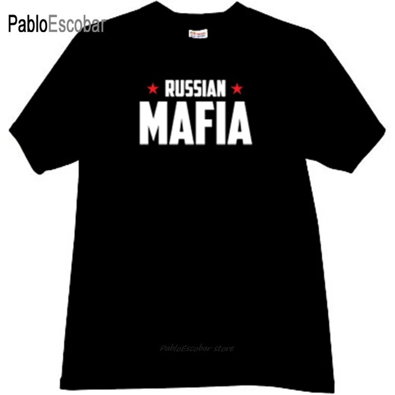 Футболка мужская хлопковая модная тенниска с принтом русской мафии брендовая