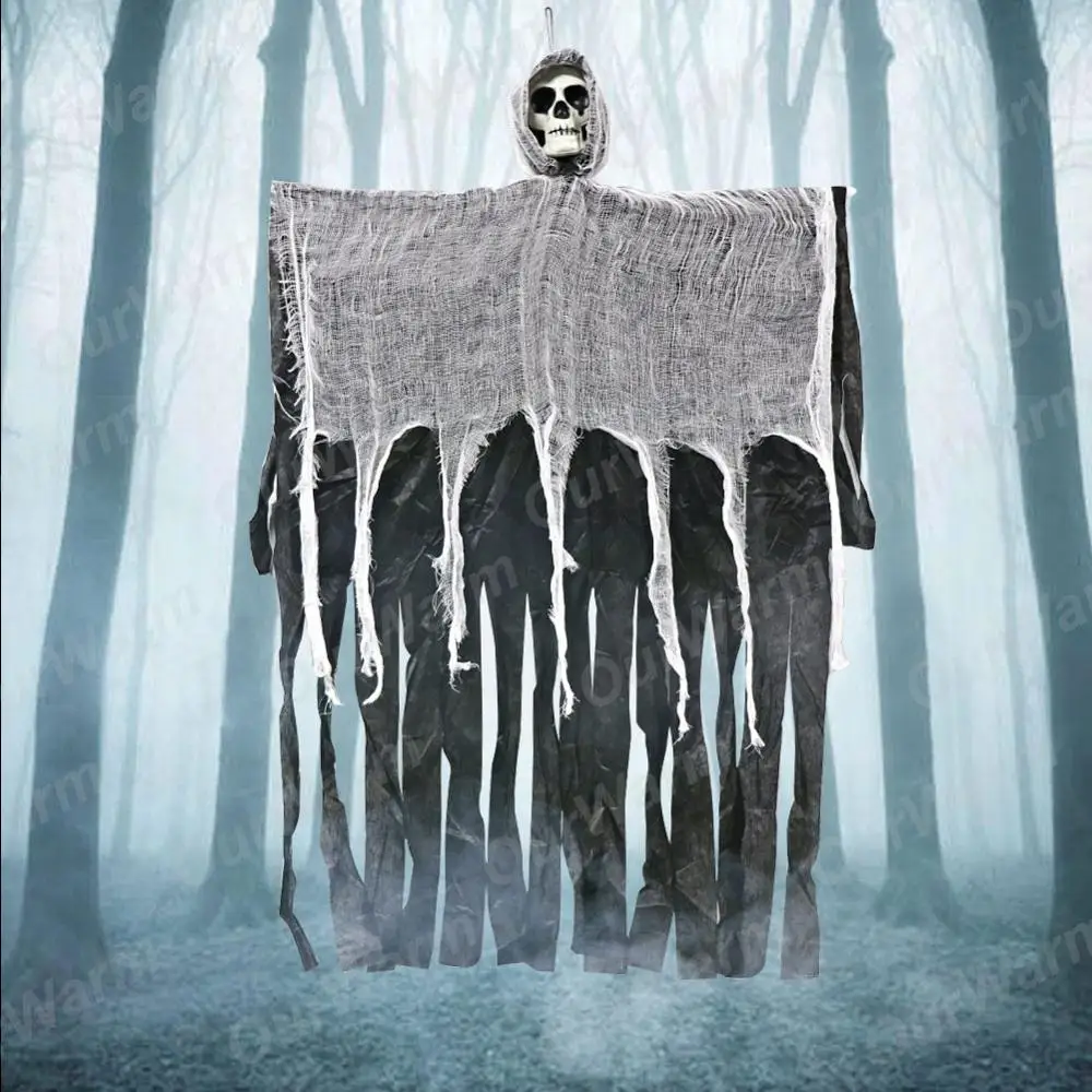 OurWarm Halloween Hanging Ghost Decorations Party Grim Reaper DIY for Home Haunted House Decoration Prop 100cm*60cm | Дом и сад