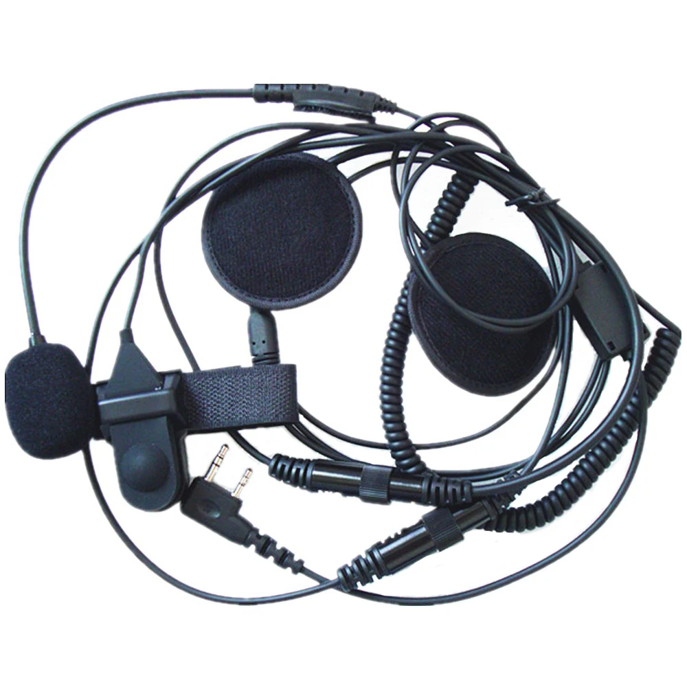 Шлем гарнитура 2 Pin PTT мотоциклетные наушники для рации Kenwood Baofeng Puxing Любительское