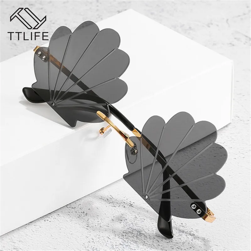 TTLIFE 2020 новые модные солнцезащитные очки без оправы женские металлические