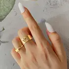 Парные кольца с бабочками, регулируемые ювелирные изделия для влюбленных, Открытое кольцо на манжетах, Модные Винтажные Свадебные Открытые Кольца для мужчин и женщин, 2021