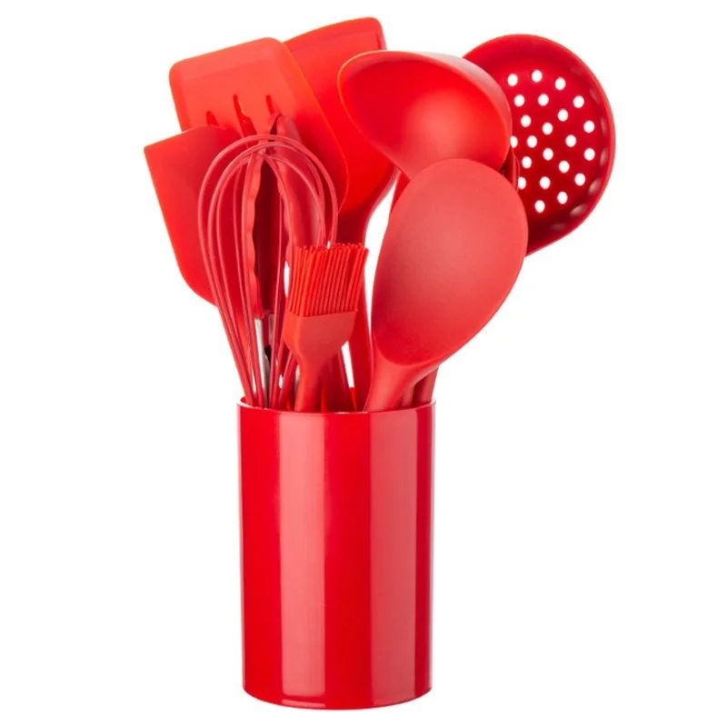 

1Pcs Kitchenware Silicone Kitchen Utensils Soup Spoon Spatula Brush Spatula Pasta Server Whisk Kitchen Cooking Tools Tableware