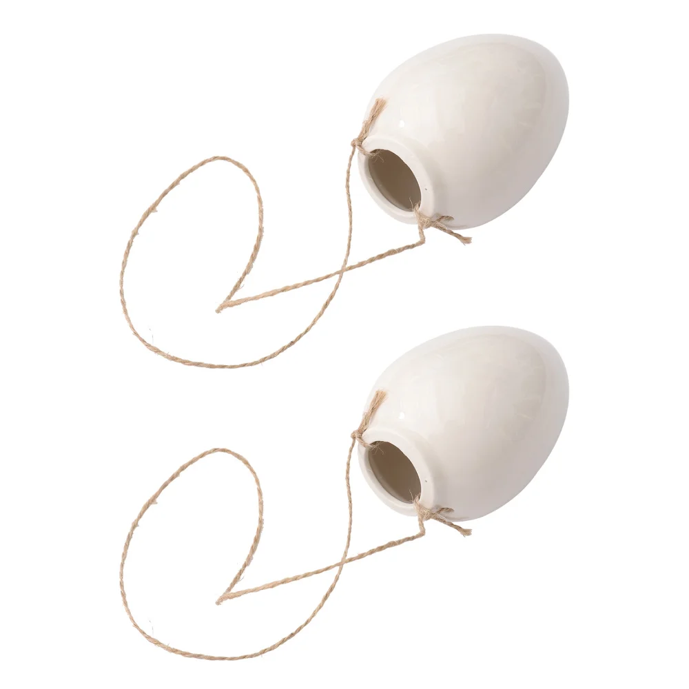 

2pcs Hanging Type Flowerpots Simple Style Hanging Plant Containers Flowerpots