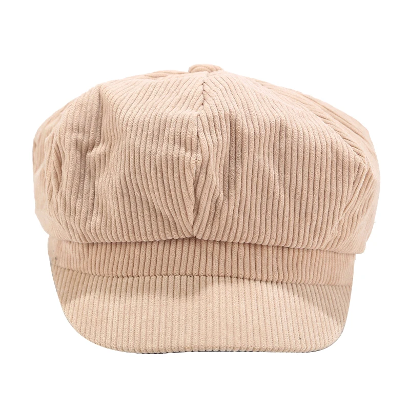 High Quality Women Vintage Corduroy Cap Leisure England Style Retro Octagonal Hat for ladies Painter Winter NCM99 | Спорт и
