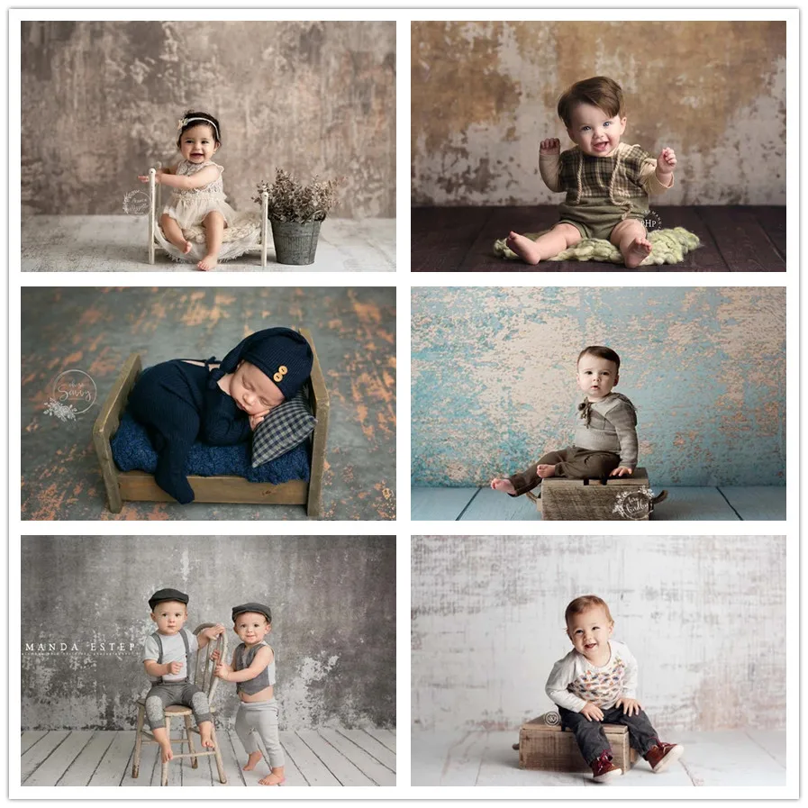 

Фон для фотосъемки новорожденных с изображением бетонной стены