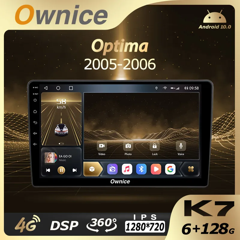 

Ownice Car Multimedia for KIA optima 2005 2006 2Din Android 10.0 auto radio car Audio 6G+128G 4G LTE HDMI SPDIF 360 Camera