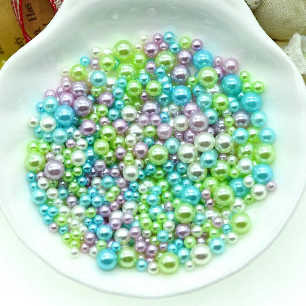 

20 Gram 3mm-6mm Mystery of Forest Round Pearls Assortments|DIY Shaker Cards Fillers|Silme Crafting Filler Accessories