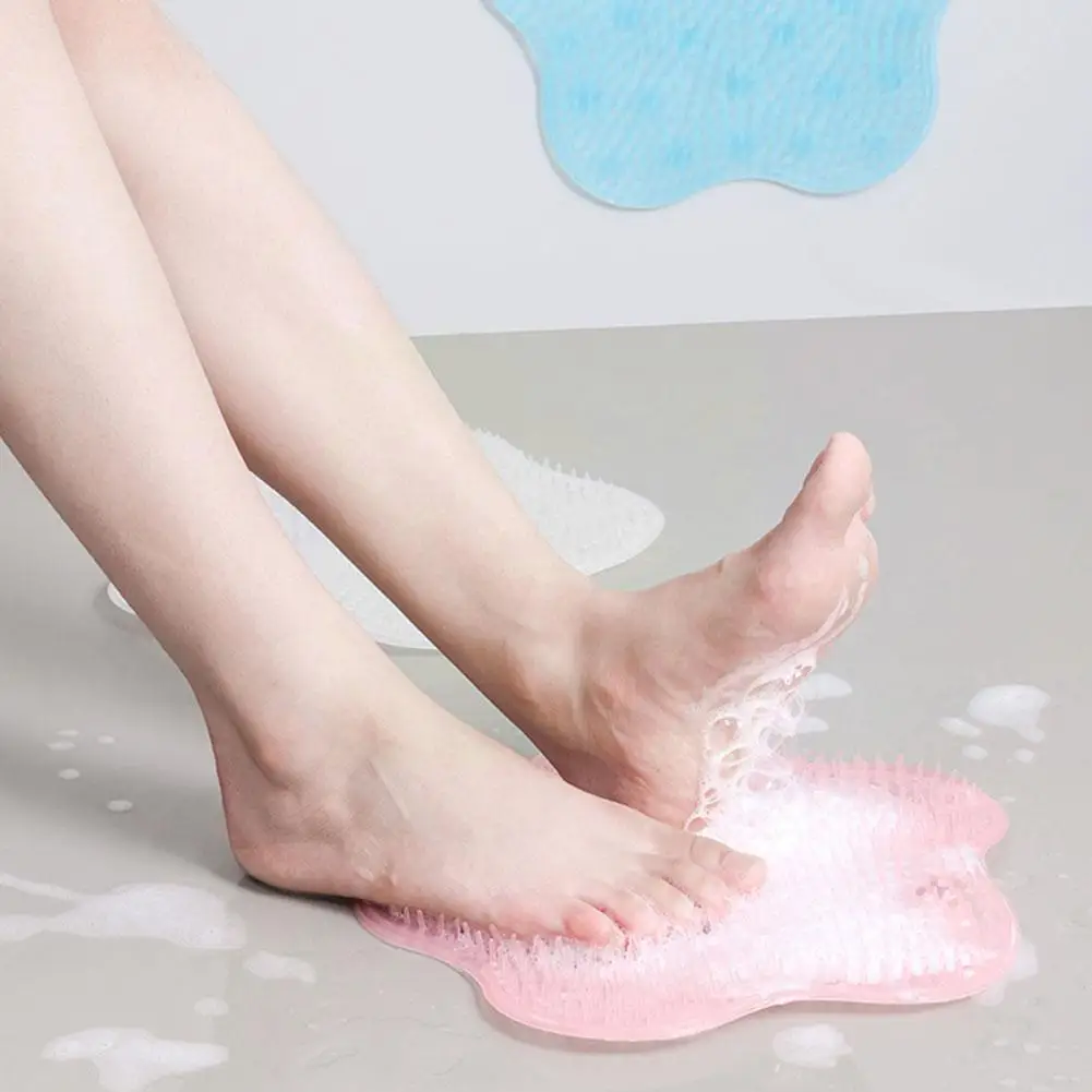 

Bathroom Massage Foot Scrubber Suction Wall Back Cleaner Accessories Mat Bathroom Non-slip Shower Massage Foot J6q5