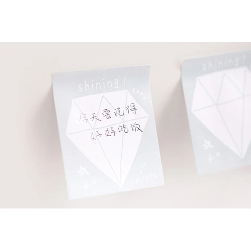 1 упак./лот Симпатичные алмаз Memo бумаги для заметок на клейкой основе школы