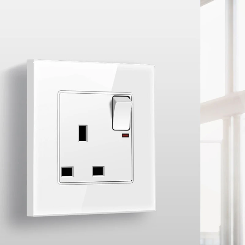 Белый пластиковый модуль 43diy стеклянная панель искусственная ТВ Сетевая розетка