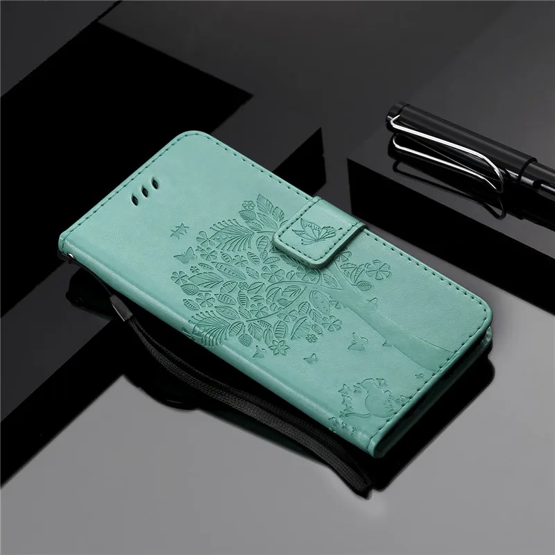 J6 2018 EU Coque Capa бумажник флип-чехол сумка 3D Кот и дерево тисненый для samsung Galaxy кошелек