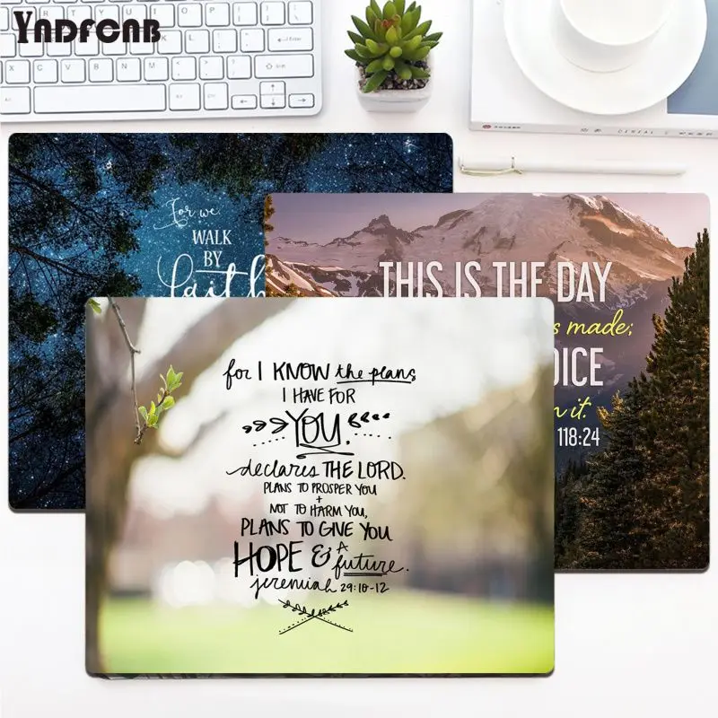 

YNDFCNB My Favorite Bible verse Philippians Jesus Anti-Slip Durable Silicone Computermats Top Selling Wholesale Gaming Pad mouse
