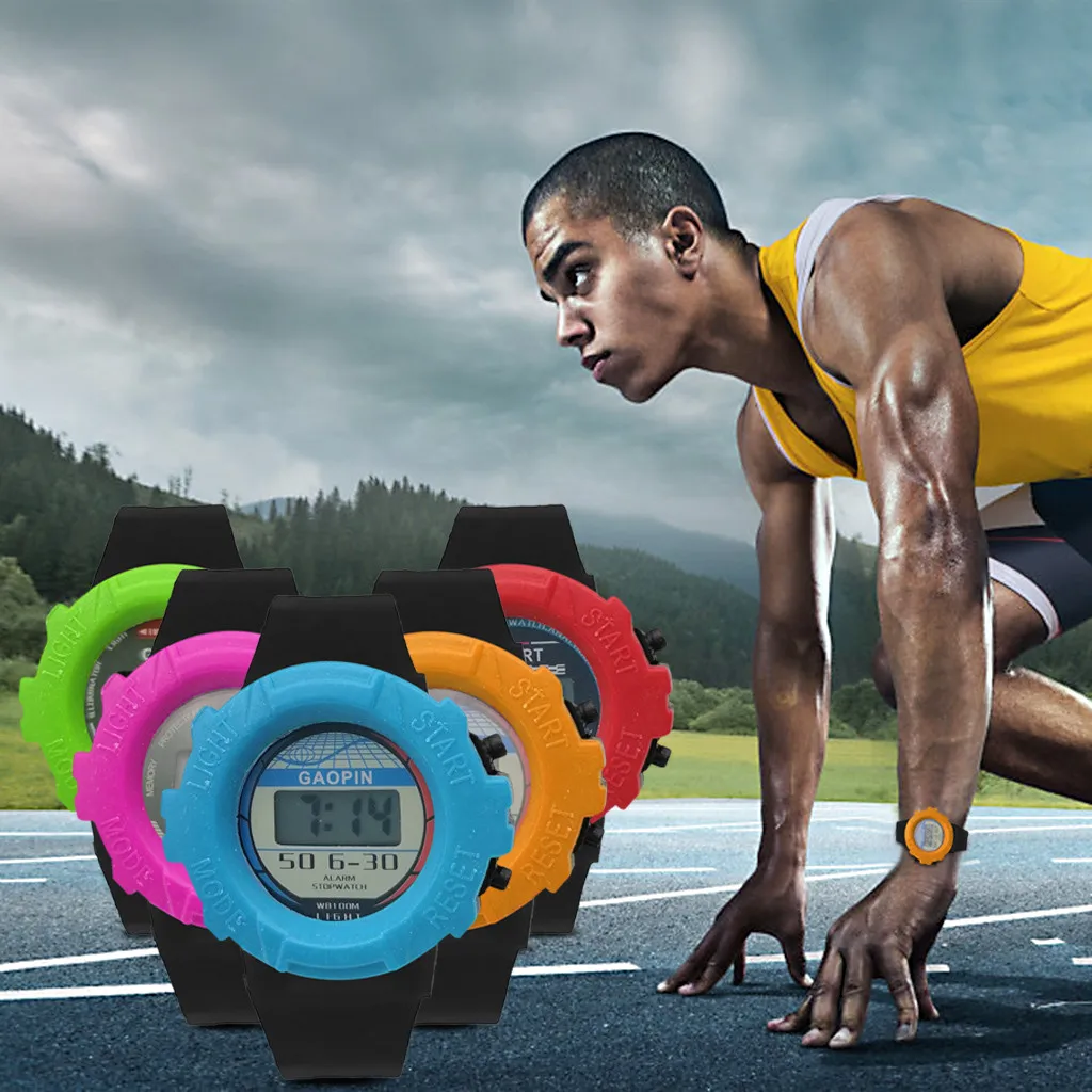 Мужские цифровые светодиодные кварцевые наручные часы с датой и для мальчиков