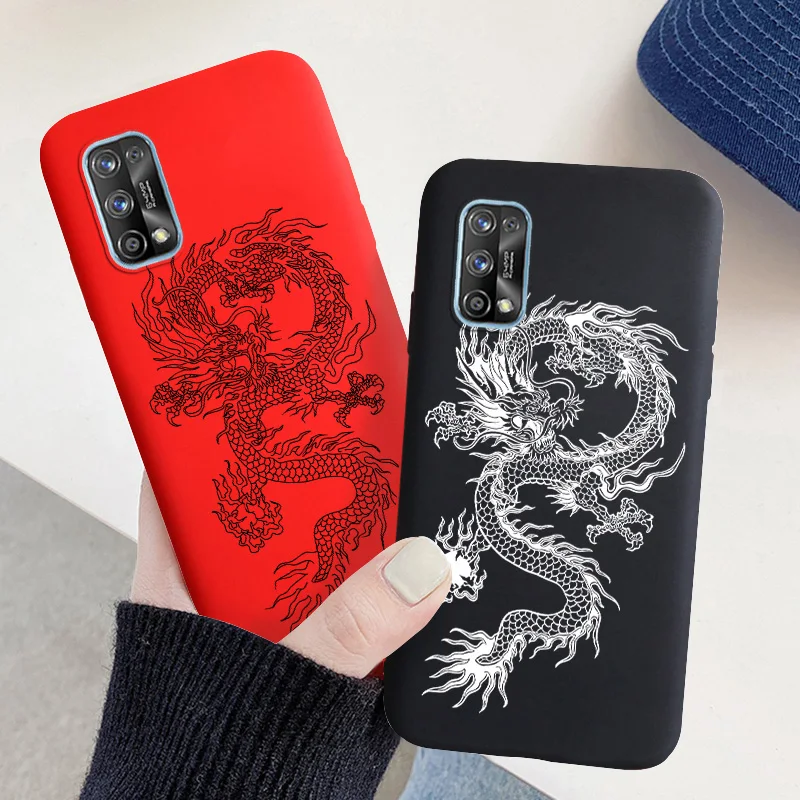 

For OPPO Realme 7 8 Pro Case Dragon Soft Silicon Case for Realme X7 7i 7 6 Pro XT C21 C11 C15 A52 A72 A92 A91 A31 A9 2020 Cover