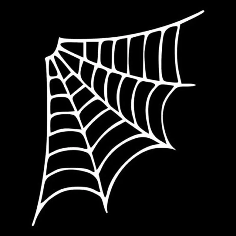 

12x16CM Cartoon Personality SPIDER WEB Car Sticker Vinyl Decal Black/Silver