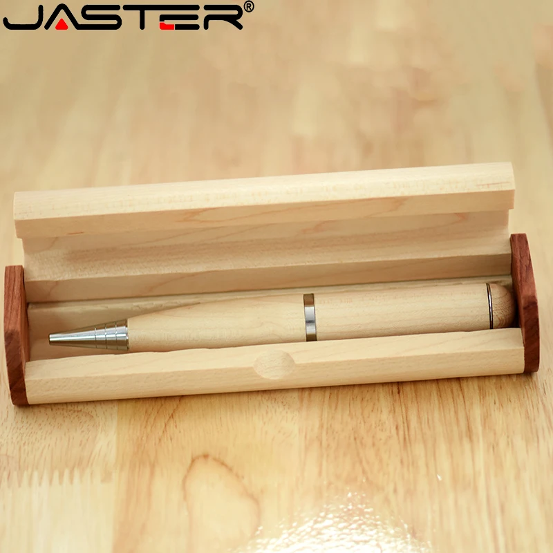 Деревянная шариковая ручка с логотипом на заказ USB элегантной коробкой для ручек