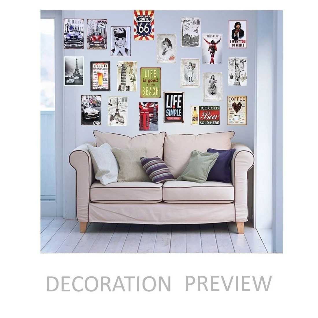 Странные сказочные огни-металлический настенный знак табличка искусство-дела